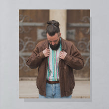 Lade das Bild in den Galerie-Viewer, Ultsch Lederjacke "Umfahrer" 90er, braun, L/XL
