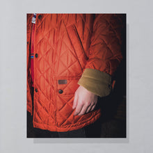 Lade das Bild in den Galerie-Viewer, Polo Ralph Lauren Steppjacke mit Cordkragen, orange, XL/XXL
