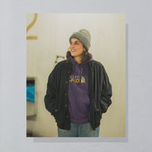 Lade das Bild in den Galerie-Viewer, Jacke "Ziegenvelours" 80er/90er, blau, L

