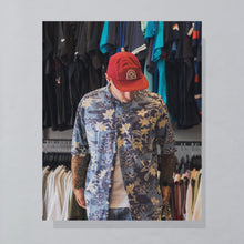 Lade das Bild in den Galerie-Viewer, SJ Mütze "Beijing Golf Club China" 5 Panel 90er, rot, Einheitsgröße
