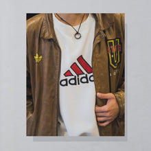 Lade das Bild in den Galerie-Viewer, Adidas Jacke &quot;echtes Leder&quot; 80er/90er Made in Korea, braun, L/XL

