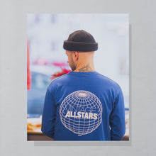 Lade das Bild in den Galerie-Viewer, Fruit of the Loom Longsleeve "Vintage Allstars", blau, M
