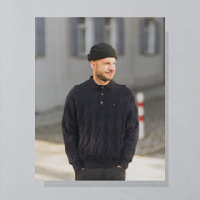 Lade das Bild in den Galerie-Viewer, Scandinavian Golfer Strickpullover &quot;double layer&quot; 90er made in Schweden, blau, M/L
