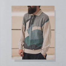 Lade das Bild in den Galerie-Viewer, Gardeur Strickpullover 90er Made in Italy, beige/grau, L/XL
