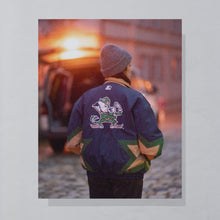 Lade das Bild in den Galerie-Viewer, Starter Jacke &quot;Notre Dame&quot; 90er, blau, L
