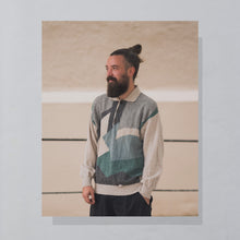 Lade das Bild in den Galerie-Viewer, Gardeur Strickpullover 90er Made in Italy, beige/grau, L/XL
