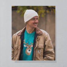 Lade das Bild in den Galerie-Viewer, Fruit of the Loom Sweatshirt &quot;Deer&quot; 80er/90er Made in the USA, blau, L/XL
