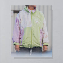 Lade das Bild in den Galerie-Viewer, Mäser Trainingsjacke 90er, grün/lila, L/XL
