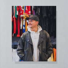 Lade das Bild in den Galerie-Viewer, Lepegro Jacke &quot;Nubuk Leder&quot; 90er, grün/schwarz, L/XL
