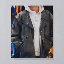 Lade das Bild in den Galerie-Viewer, Lepegro Jacke &quot;Nubuk Leder&quot; 90er, grün/schwarz, L/XL
