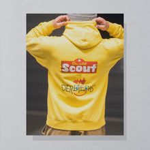 Lade das Bild in den Galerie-Viewer, FDM Hoodie &quot;Scout der echte Rucksack&quot;, gelb, L
