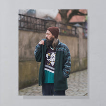 Lade das Bild in den Galerie-Viewer, Starter Trikot &quot;Anaheim Mighty Ducks&quot; 90er, lila/blau, L/XL breit
