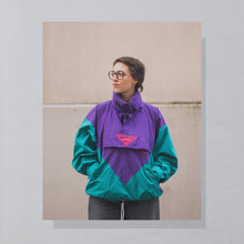 Lade das Bild in den Galerie-Viewer, Schöffel Schlupfjacke &quot;Gore-Tex&quot; 80er/90er, blau/lila, L/XL breit
