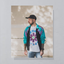 Lade das Bild in den Galerie-Viewer, Adidas Trainingsjacke 90er, schwarz/blau, S/M
