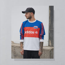 Lade das Bild in den Galerie-Viewer, Adidas Sweatshirt 2004, blau/rot/weiß, M/L
