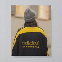 Lade das Bild in den Galerie-Viewer, Adidas Sweatshirt &quot;Aris Thessaloniki Baskteball&quot; 90er, schwarz/gelb, XL
