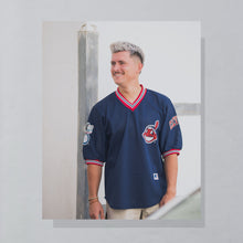 Lade das Bild in den Galerie-Viewer, Pro One Trikot "Cleveland Indians" Pro Badge 90er Made in England, blau, L
