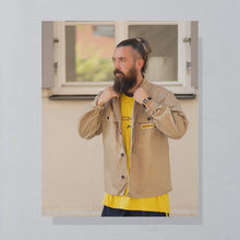 Lade das Bild in den Galerie-Viewer, Bücking Dreinaht Hemd &quot;Zeppelin Cat&quot; Workwear Sanforized 90er, beige/braun, XL/XXL

