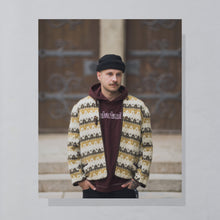 Lade das Bild in den Galerie-Viewer, Jacke 90er &quot;Wolle&quot;, beige/grün , M
