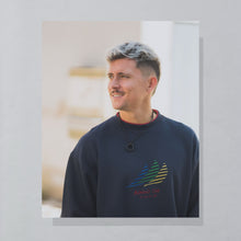 Lade das Bild in den Galerie-Viewer, Gianni M. Sweatshirt "Admirals Cup" 90er, blau, L
