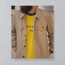 Lade das Bild in den Galerie-Viewer, Bücking Dreinaht Hemd &quot;Zeppelin Cat&quot; Workwear Sanforized 90er, beige/braun, XL/XXL
