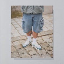 Lade das Bild in den Galerie-Viewer, Trainingsjacke Army &quot;Streifen reflektiert&quot; 90er, grau, XL breit
