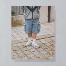 Lade das Bild in den Galerie-Viewer, Trainingsjacke Army &quot;Streifen reflektiert&quot; 90er, grau, XL breit
