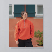 Lade das Bild in den Galerie-Viewer, Hammerschmid Quarter Zip 00er, orange, L breit
