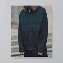 Lade das Bild in den Galerie-Viewer, Zip Jacke 90er, grau/grün, L/XL
