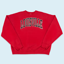 Lade das Bild in den Galerie-Viewer, Fruit of the Loom Sweatshirt &quot;Louisville&quot; 90er Made in the USA, rot, XL/XXL breit
