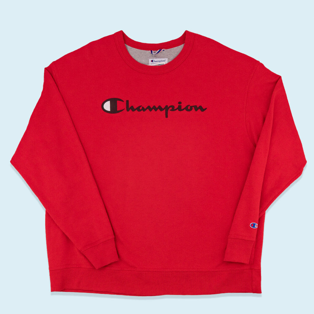 Champion Sweatshirt Logo, rot, XXL