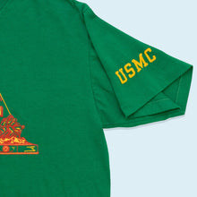 Lade das Bild in den Galerie-Viewer, Velva Sheen T-Shirt &quot;Marine Corps Marathon USMC&quot; 1983 Made in the USA Single Stitch, grün, L/XL
