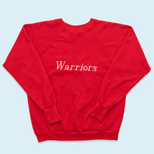 Lade das Bild in den Galerie-Viewer, Logo 7 Sweatshirt &quot;Warriors&quot; 80er Made in the USA, rot, M/L
