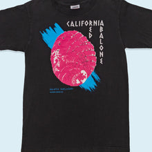 Lade das Bild in den Galerie-Viewer, Oneita T-Shirt &quot;California Red Abalone&quot; 1989 Made in the USA Single Stitch, schwarz, L schmal
