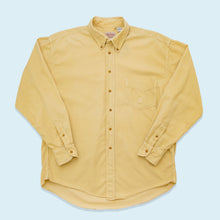 Lade das Bild in den Galerie-Viewer, Hugo Boss Hemd Feincord 80er/90er Made in Italy, gelb, L
