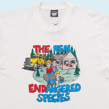 Lade das Bild in den Galerie-Viewer, Screen Stars T-Shirt &quot;The Real Endangered Species&quot; 90er Single Stitch Made in the USA, weiß, XL
