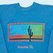 Lade das Bild in den Galerie-Viewer, Sweatshirt &quot;Houston Texas&quot; 80er Made in the USA, blau, S/M
