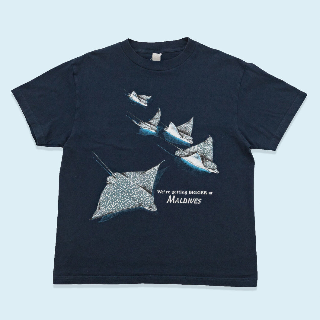 T-Shirt Maldives 90er, blau, L/XL