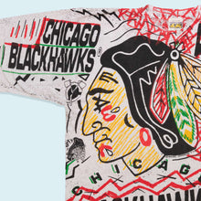 Lade das Bild in den Galerie-Viewer, Magic Johnson Tee&#39;s T-Shirt &quot;Chicago Blackhawks&quot; 90er Made in the USA Single Stitch, weiß, XL/XXL
