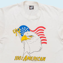 Lade das Bild in den Galerie-Viewer, Best T-Shirt &quot;100% American&quot; 1991 Made in the USA Single Stitch, weiß, M/L
