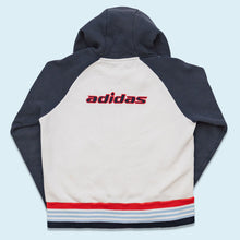 Lade das Bild in den Galerie-Viewer, Adidas Zip Hoodie Damen Y2K 2004, weiß/blau, S
