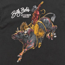 Lade das Bild in den Galerie-Viewer, Fruit of the Loom T-Shirt &quot;Billy Bobs FT. Worth Texas&quot; 1991 Single Stitch Made in the USA, schwarz, L/XL schmal
