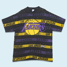 Lade das Bild in den Galerie-Viewer, Salem T-Shirt &quot;Los Angeles Lakers&quot; Made in the USA Single Stitch 90er, schwarz, XL
