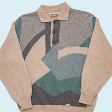 Lade das Bild in den Galerie-Viewer, Gardeur Strickpullover 90er Made in Italy, beige/grau, L/XL
