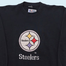 Lade das Bild in den Galerie-Viewer, Nutmeg Sweatshirt &quot;Pittsburgh Steelers&quot; 90er Made in the USA, schwarz, M/L
