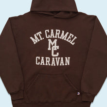 Lade das Bild in den Galerie-Viewer, Russell Athletic Hoodie &quot;MT Carmel Caravan&quot; 90er Made in the USA, braun, L
