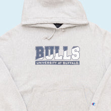 Lade das Bild in den Galerie-Viewer, Champion Hoodie 00er Reverse Weave &quot;Buffalo Bulls&quot;, grau, M/L
