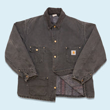 Lade das Bild in den Galerie-Viewer, Carhartt Jacke &quot;Michigan Chore Coat&quot; 1997 Union Made, schwarz faded, L/XL
