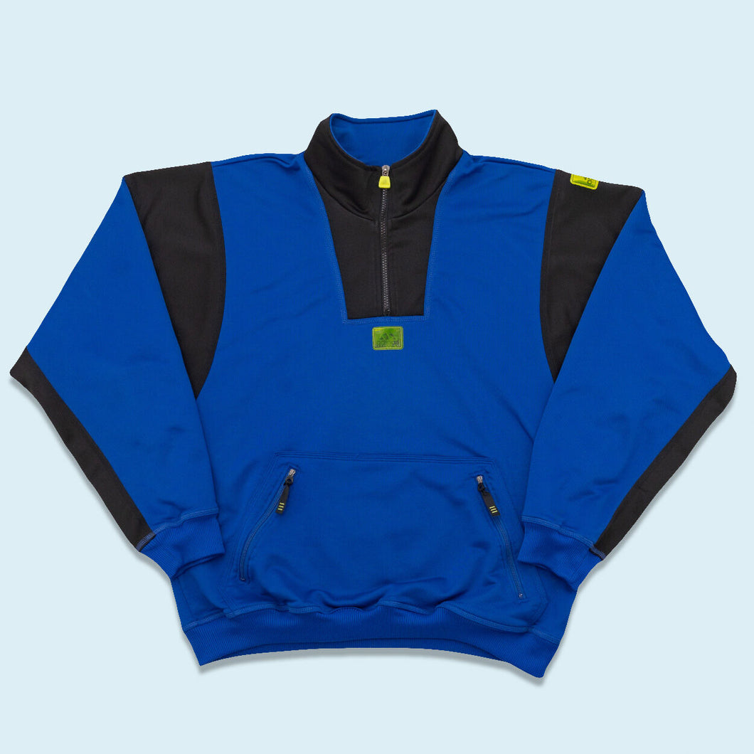 Adidas Equipment Quarter Zip 90er, blau, L breit