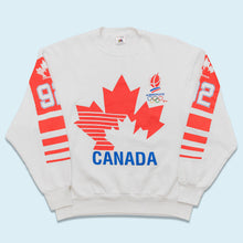 Lade das Bild in den Galerie-Viewer, Fruit of the Loom Sweatshirt &quot;Canada Albertville&quot; 1992 Made in Canada, weiß, L/XL
